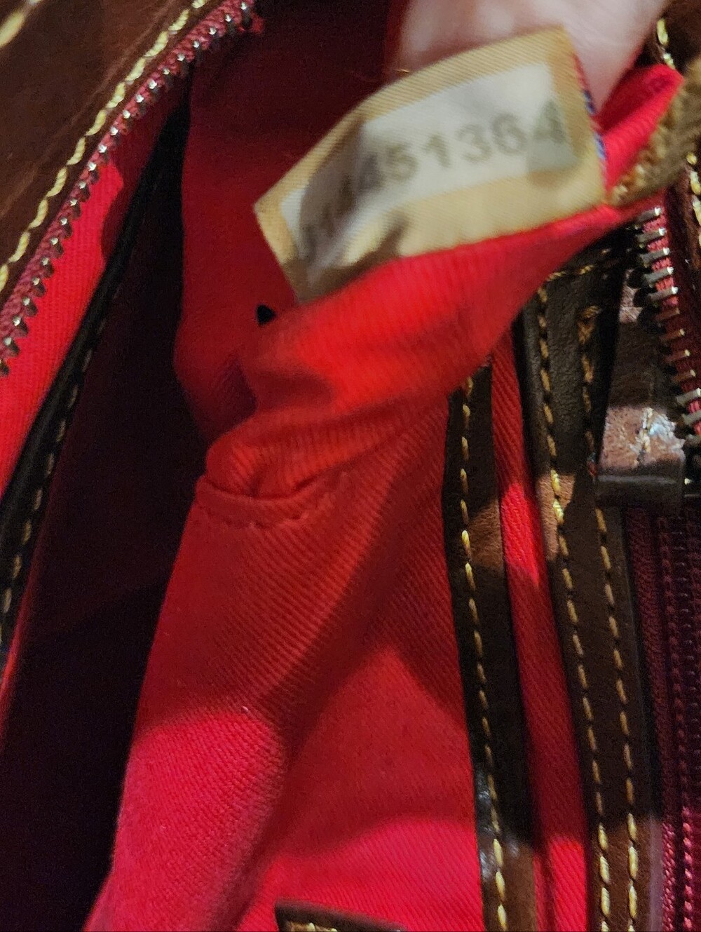 Dooney & Bourke Brown Leather Satchel with Gold Hardware - Picture 7 of 7